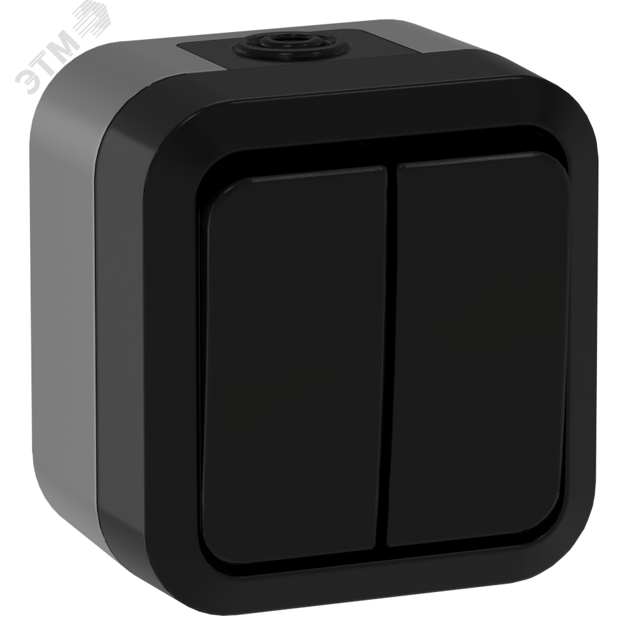 Изображение товара Двухклавишный проходной выключатель IP55 IEK TORS 10А белый