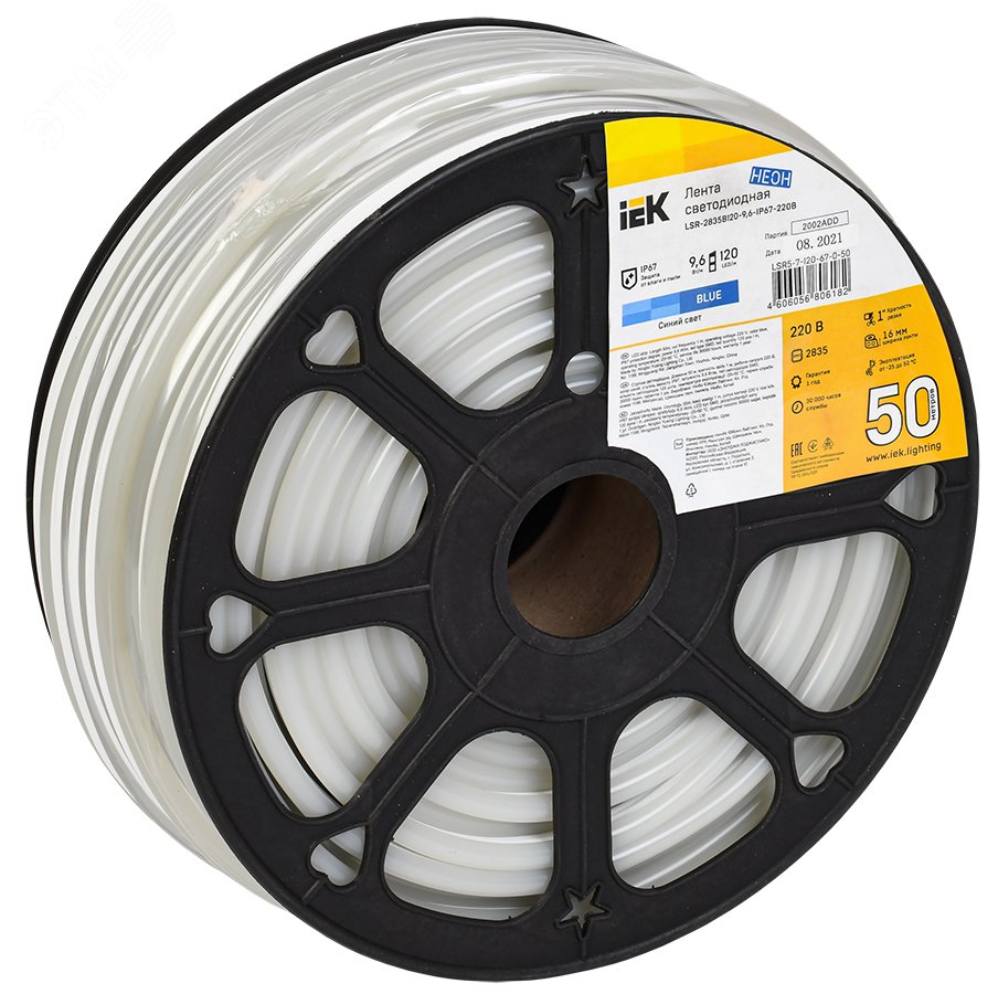 Изображение товара Лента светодиодная ''неон'' 50м LSR-2835B120-9,6-IP67-220В (шт)