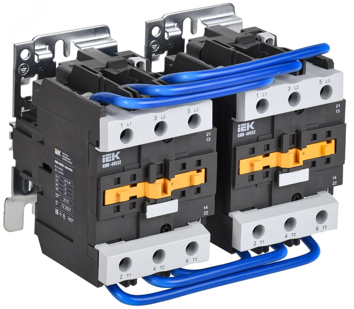 Изображение товара Контактор КМИ-49532 реверс 95А 230В/АС3 2НО 2НЗ IEK