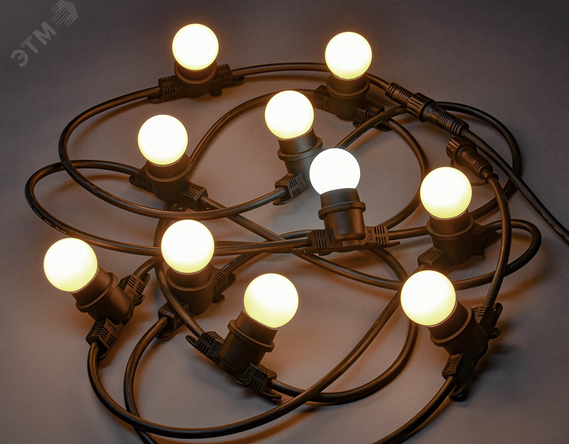 Изображение товара Гирлянда белт-лайт 5м теплый белый IP65 для наружного и внутреннего оформления