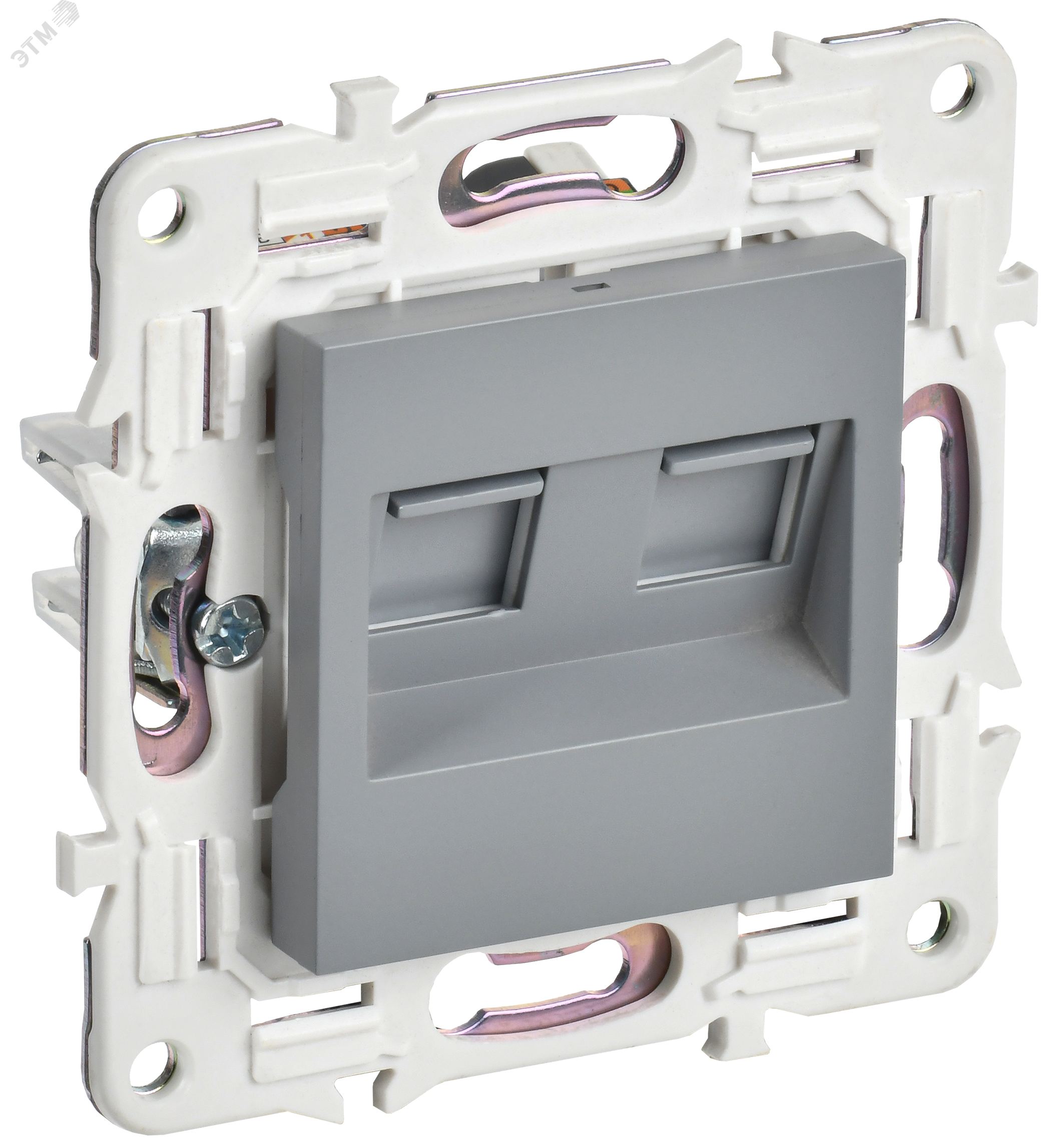 Изображение товара SKANDY Розетка компьютерная двойная RJ45 кат.5E SK-K03Gr серый IEK