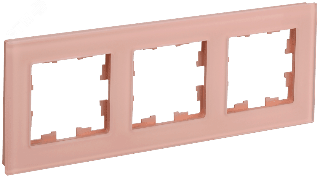 Изображение товара Рамка для электроприборов BRITE с 3 постами Оранжевая матовая IEK