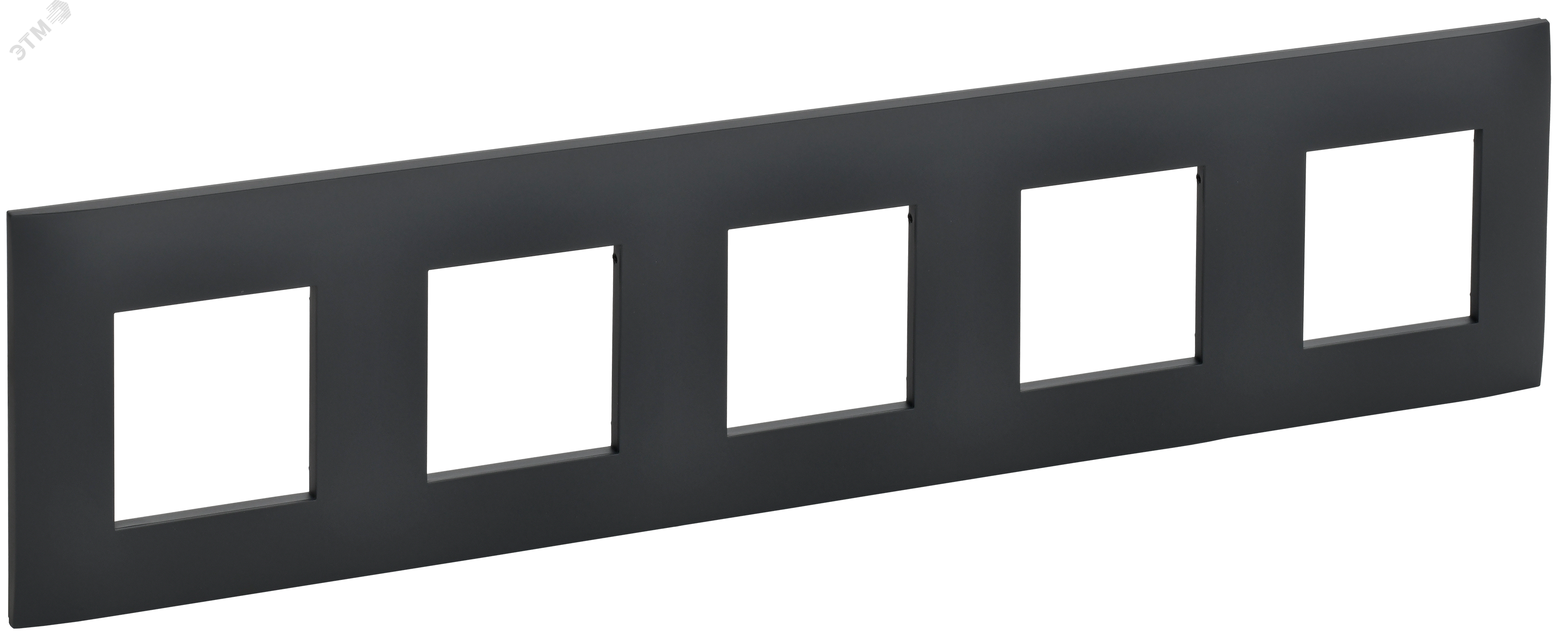 Изображение товара Рамка для электроустановочных изделий SKANDY 5-постовая глянцевая графит IP20