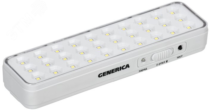 Изображение товара Светильник светодиодный аккумуляторный ДБА 1030 30LED 3Вт GENERICA