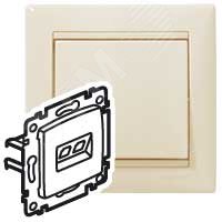 Изображение товара Розетка компьютерная VALENA RJ45 UTP категория 5Е скрытого монтажа бежевый