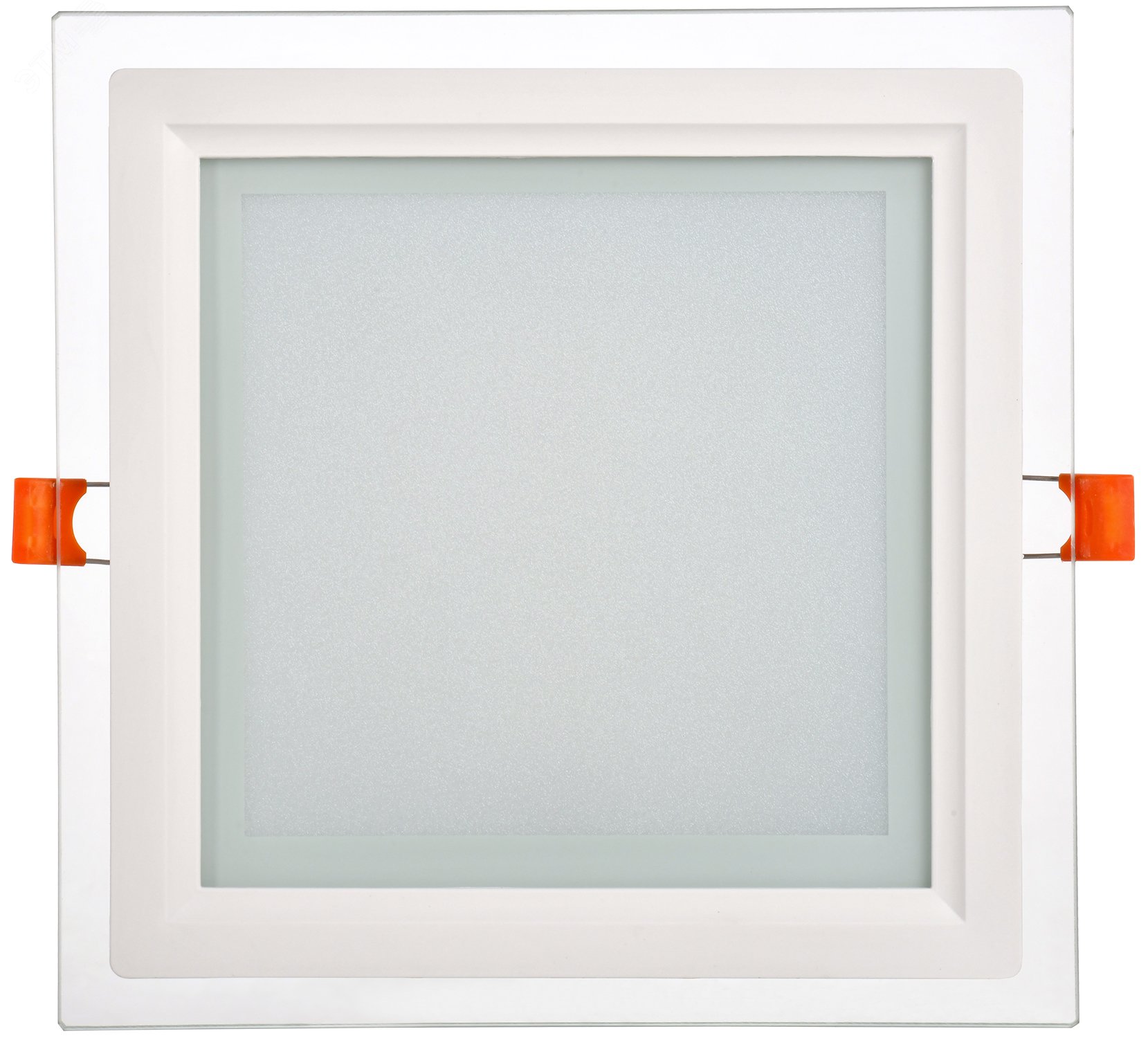 Изображение товара Светильник декоративный светодиодный LED встраиваемый ДВО 1625 со стеклом квадрат 18Вт 4000К IP20 (шт)