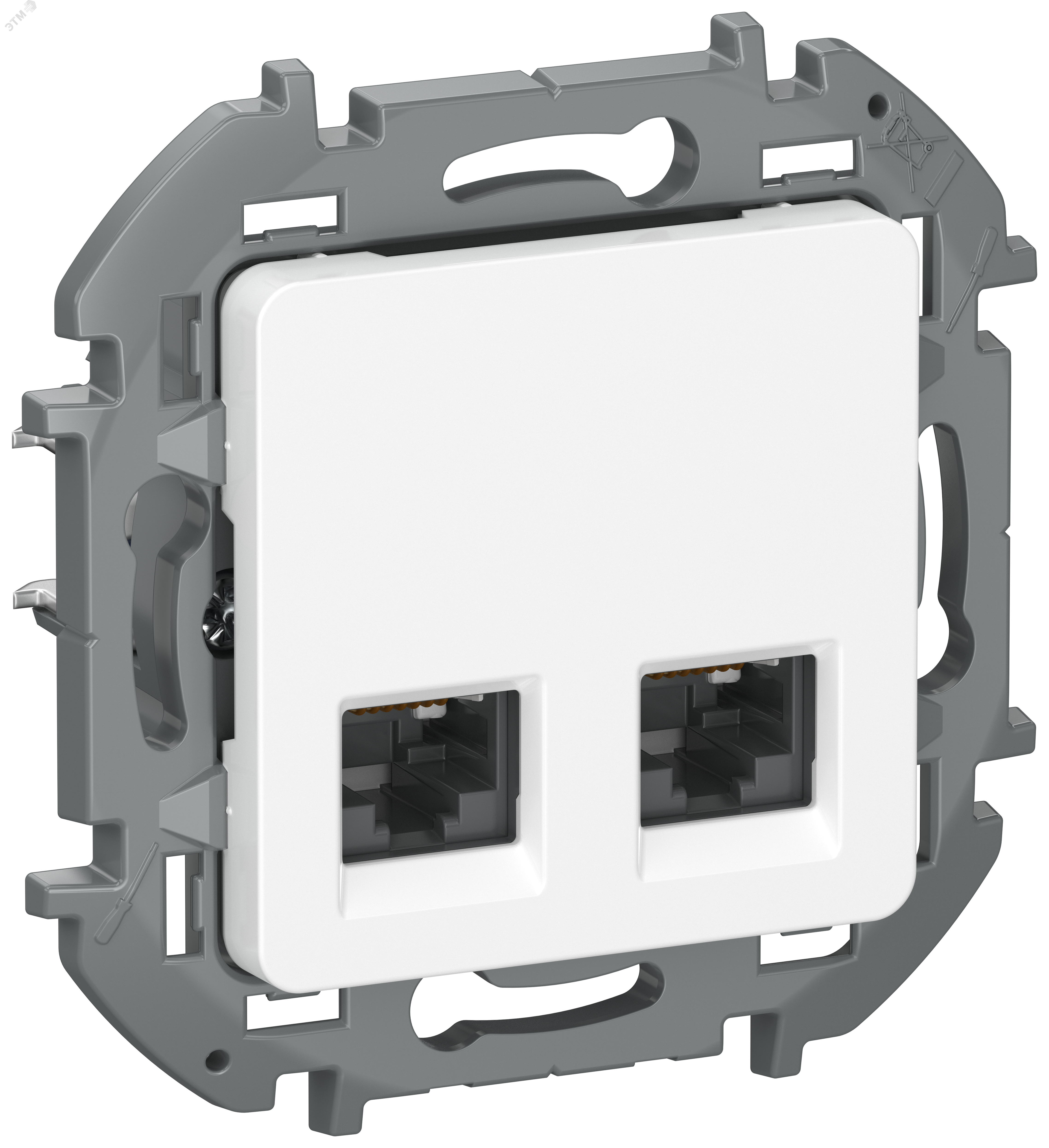 Изображение товара Розетка компьютерная двойная RJ45 категория 5Е UTP 6738351 белый IEK (шт) Изображение товара Розетка компьютерная двойная RJ45 категория 5Е UTP 6738351 белый IEK (шт)