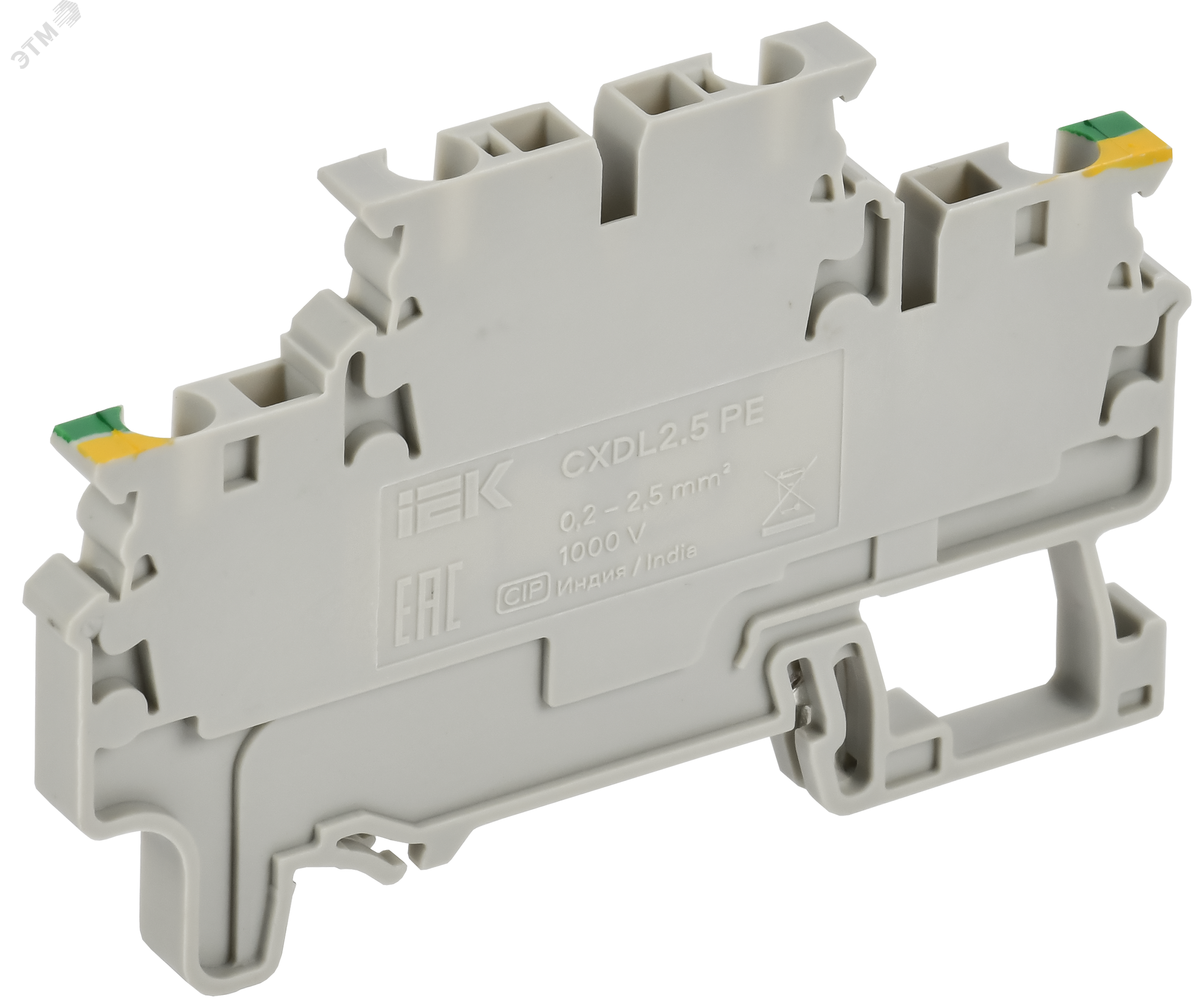 Изображение товара ARMAFIX Клемма пружинная 2 уровня заземляющая CXDL2.5 PE IEK (шт)