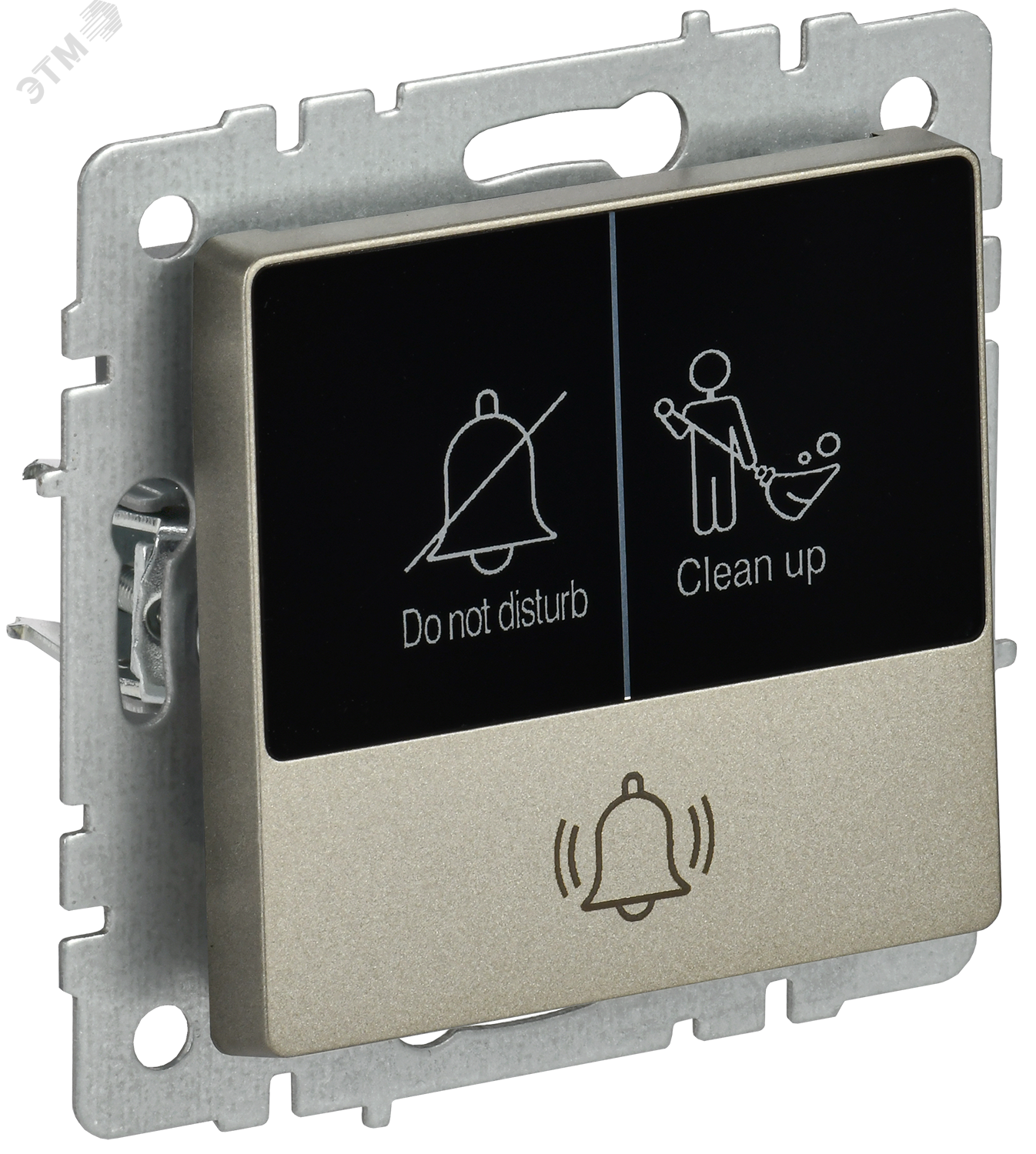 Изображение товара Кнопка звонка с индикацией для отелей IEK BRITE шампань 220 В