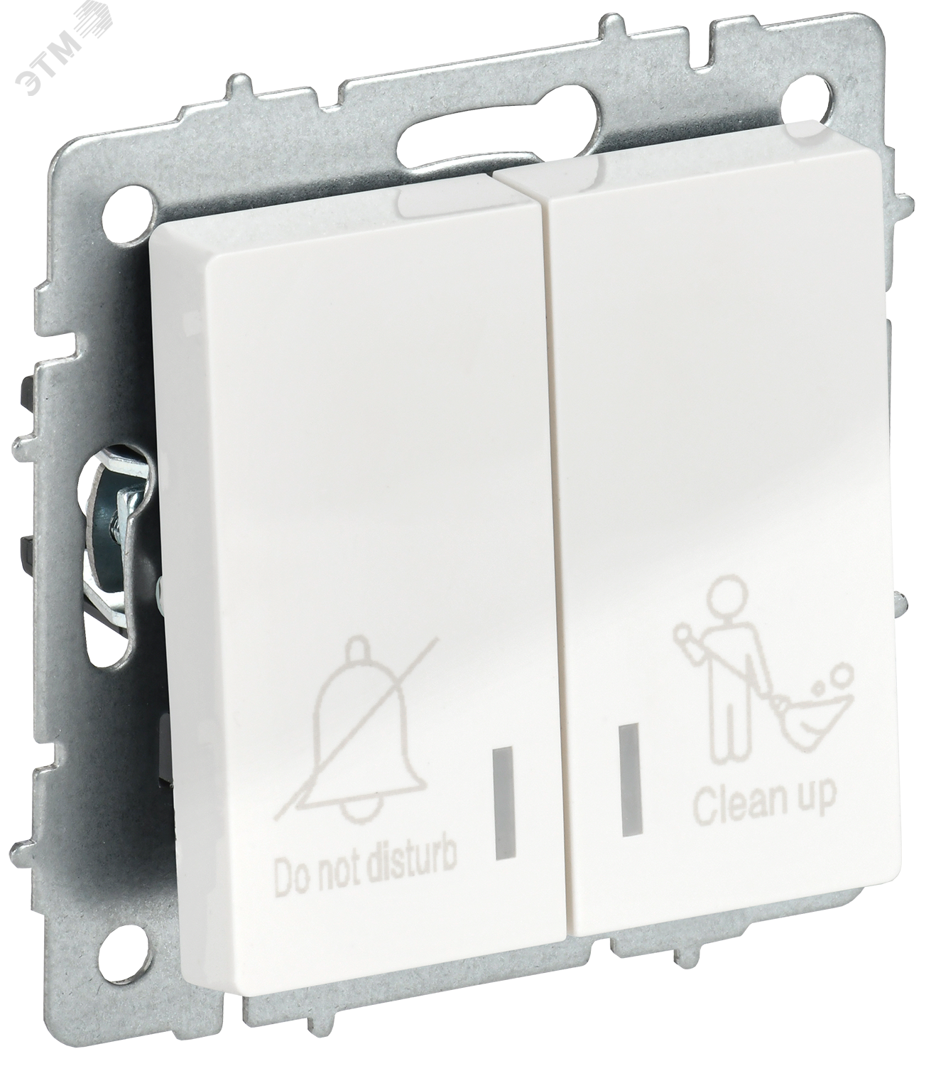 Изображение товара Выключатель 2-клавишный с индикацией серии BRITE от IEK белый