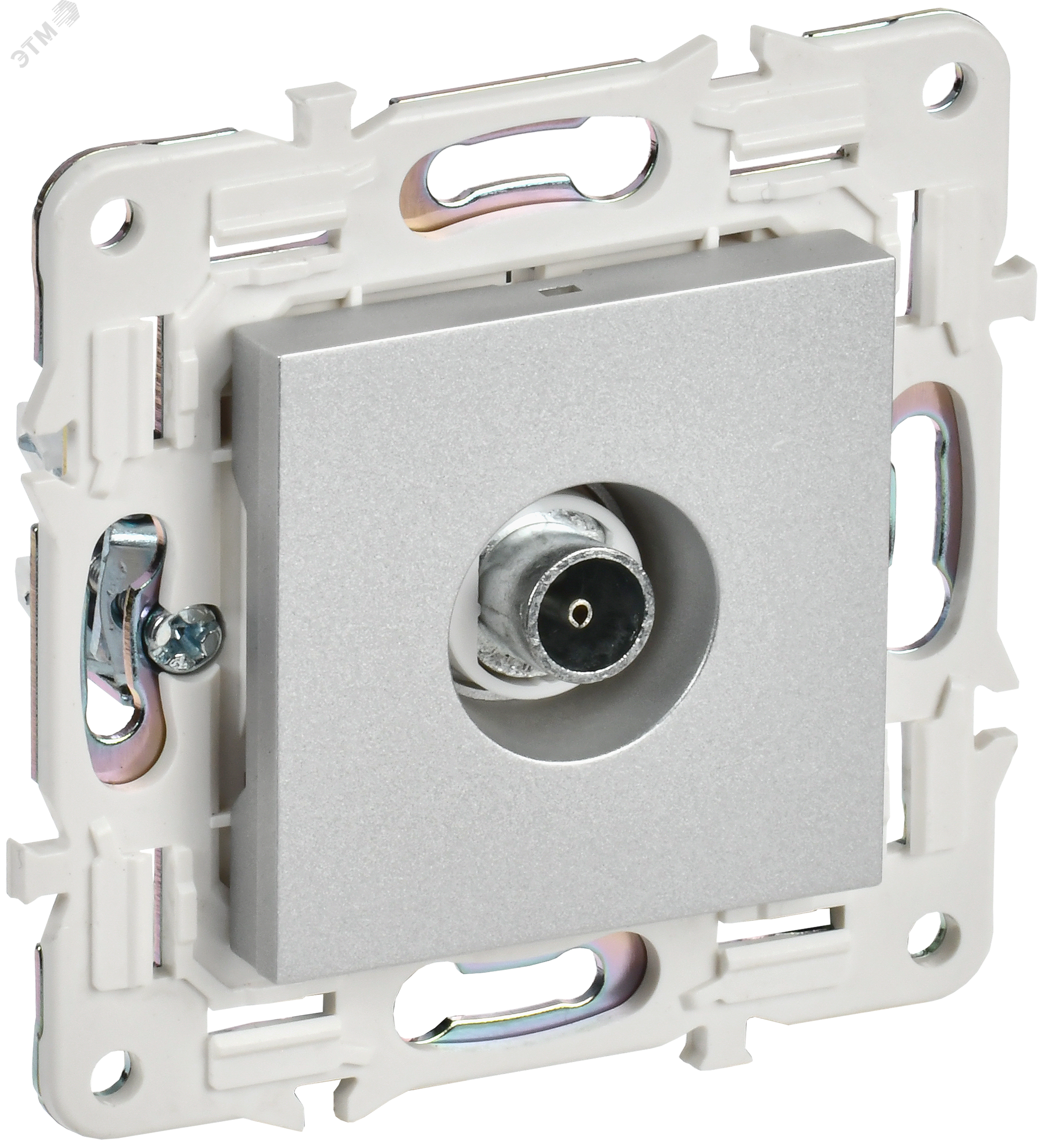 Изображение товара Розетка TV серия SKANDY IEK SK-A12S серебристая антенная