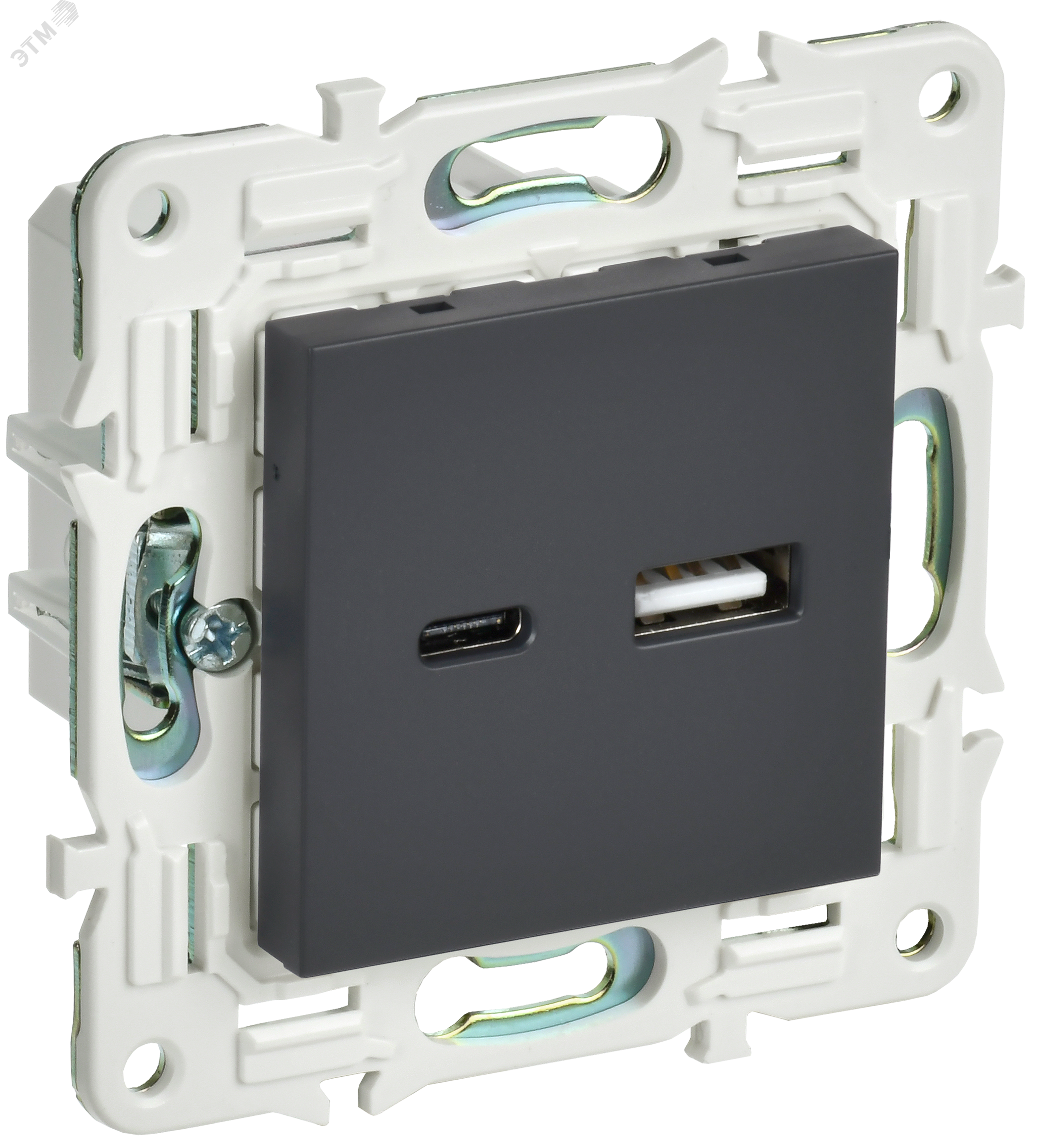 Изображение товара SKANDY Розетка USB A+C 3,1А SK-R14G графит IEK (шт)