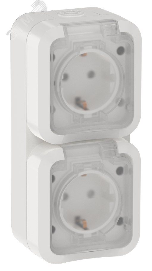 Изображение товара Розетка TORS 2-местная вертикальная IP55 IEK для влажных условий