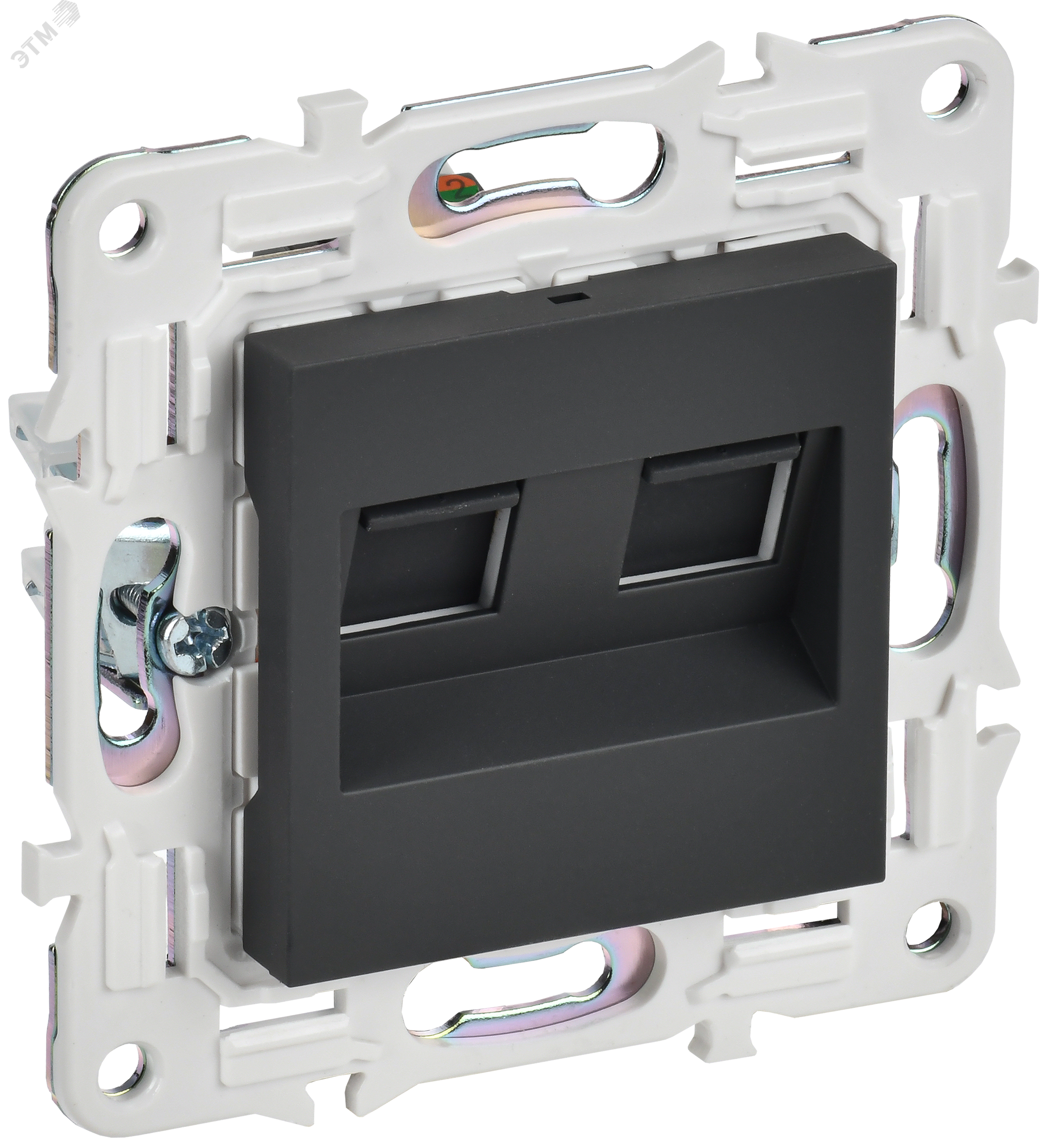 Изображение товара Розетка RJ45 двойная серия SKANDY графит IEK