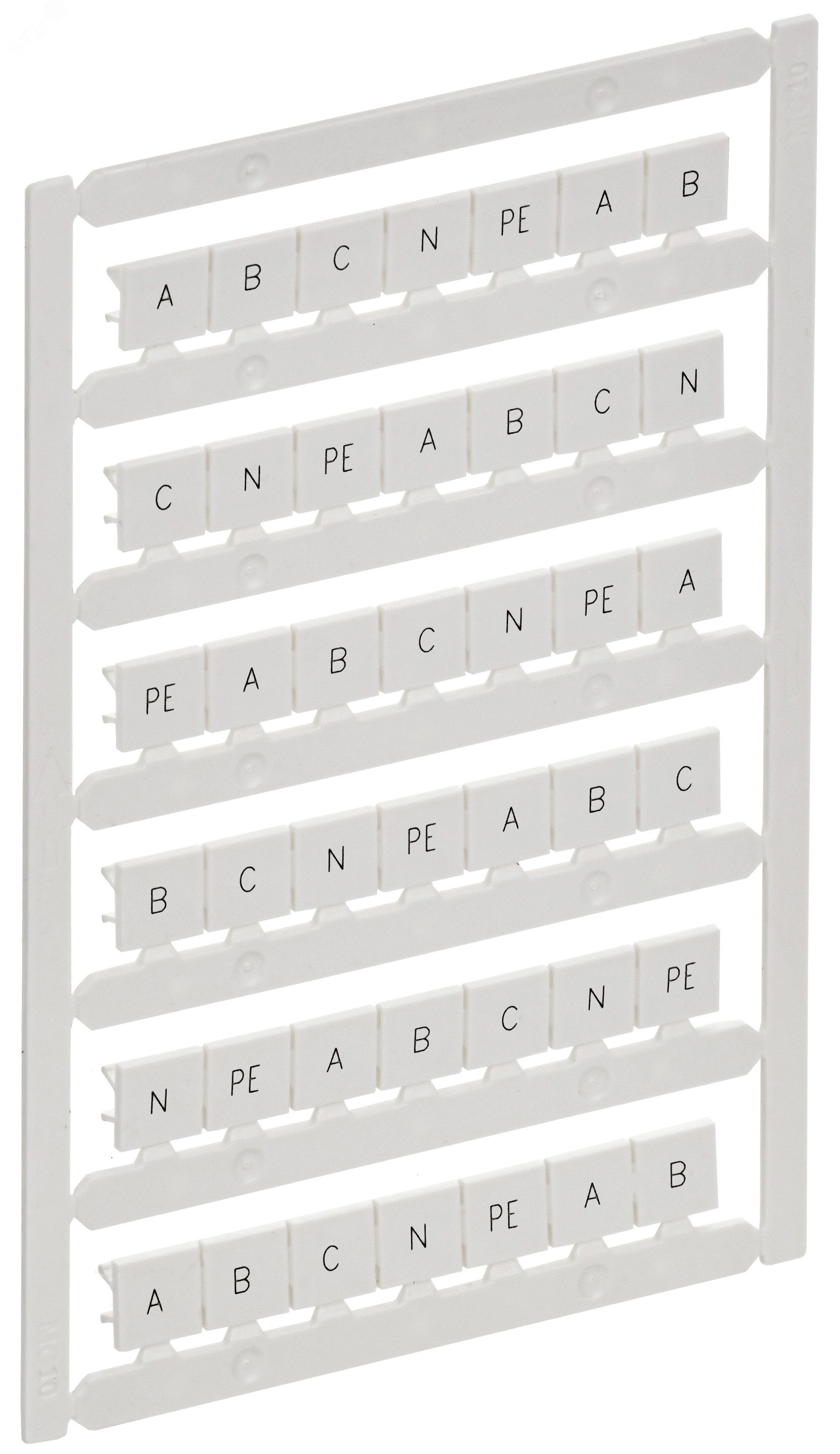 Изображение товара Маркеры для клеммных колодок ARMAFIX 10мм2 A B C N PE IEK 42 шт