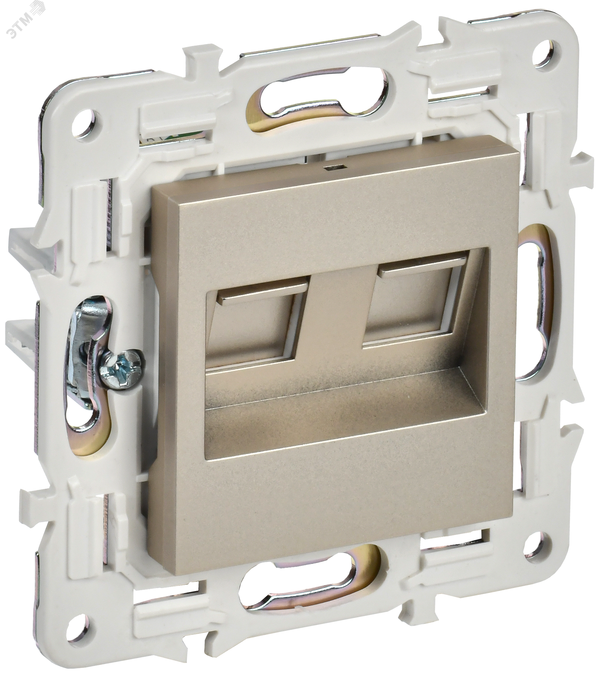 Изображение товара SKANDY Розетка компьютерная двойная RJ45 кат.6 SK-K04Sh шампань IEK