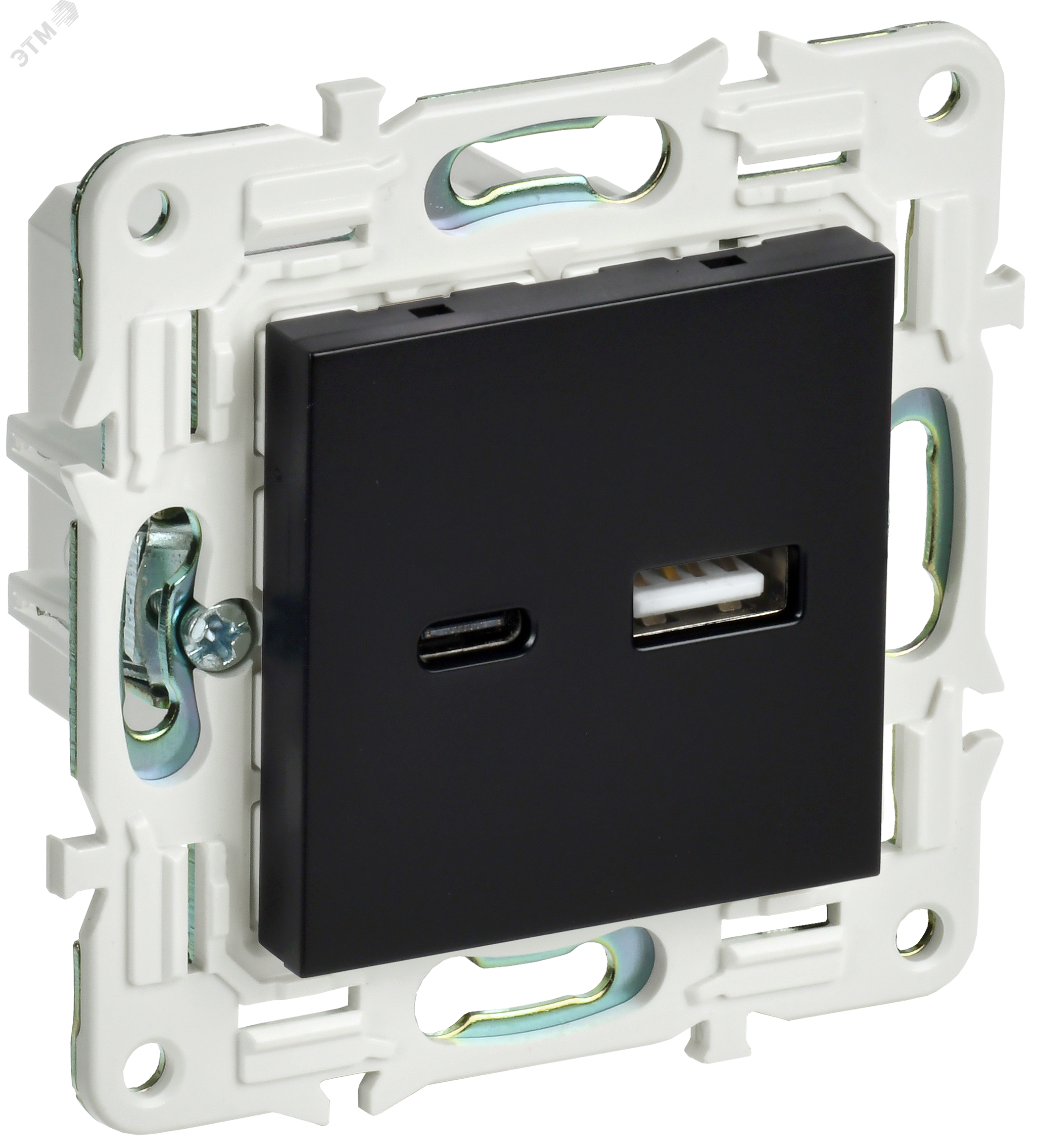 Изображение товара SKANDY Розетка USB A+C 3,1А SK-R14Bl черный IEK