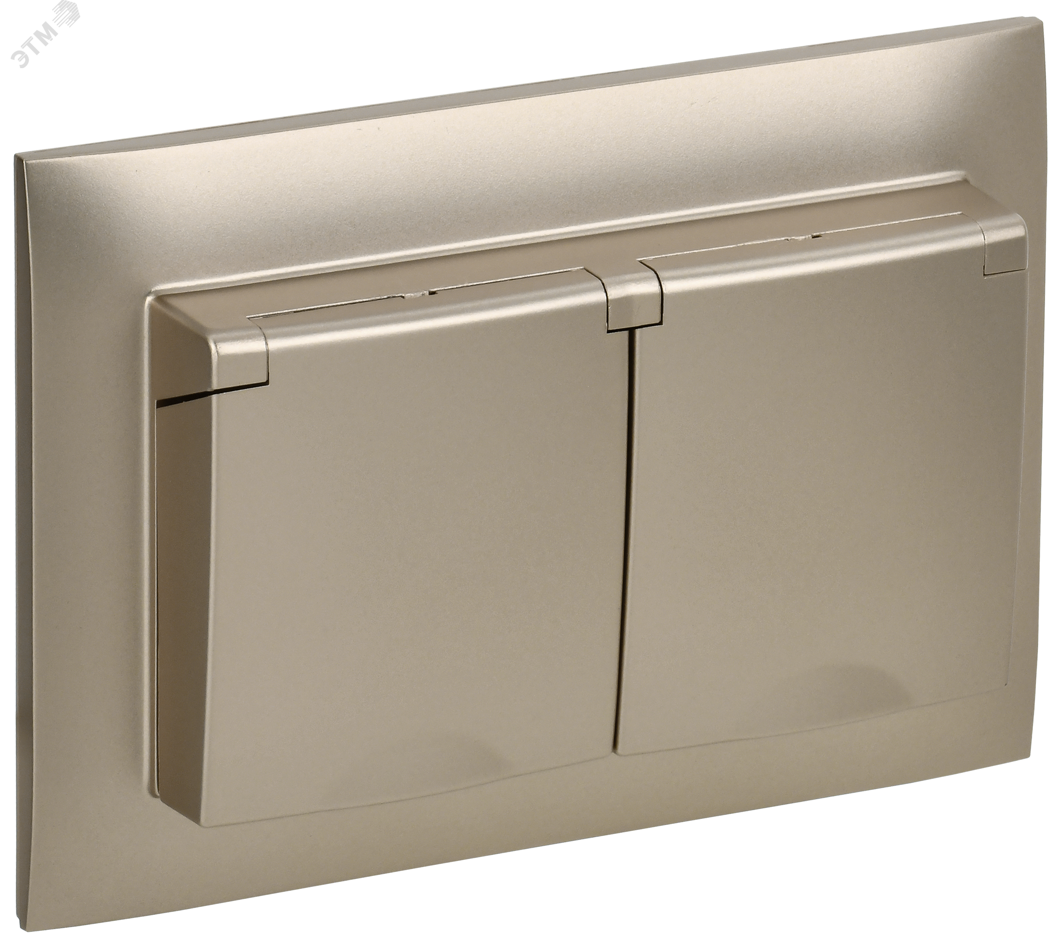 Изображение товара Розетка двойная серия SKANDY 16А IP44 шампань IEK