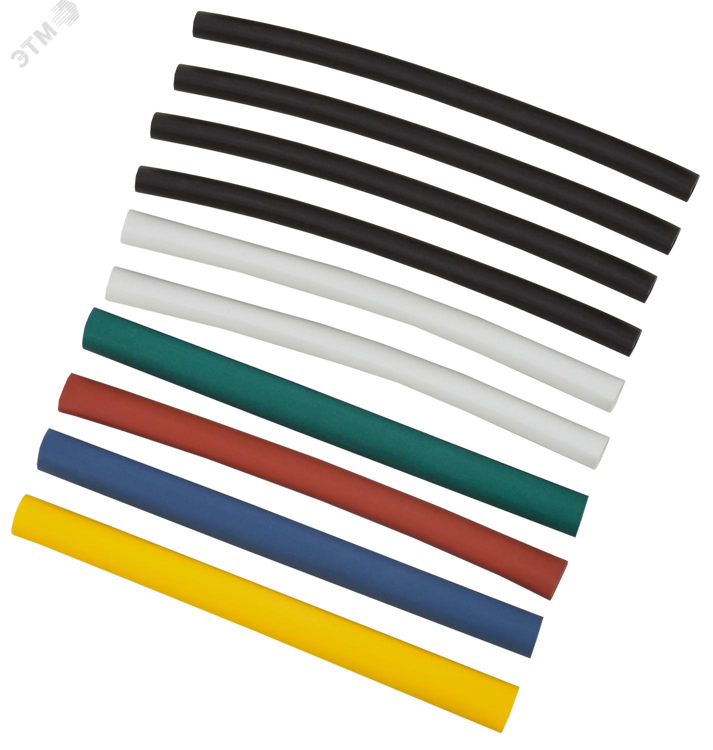Изображение товара Набор ТТУ 6/3 термоусадочные трубки IEK 10х10 см 6 мм диаметр черный ассортимент