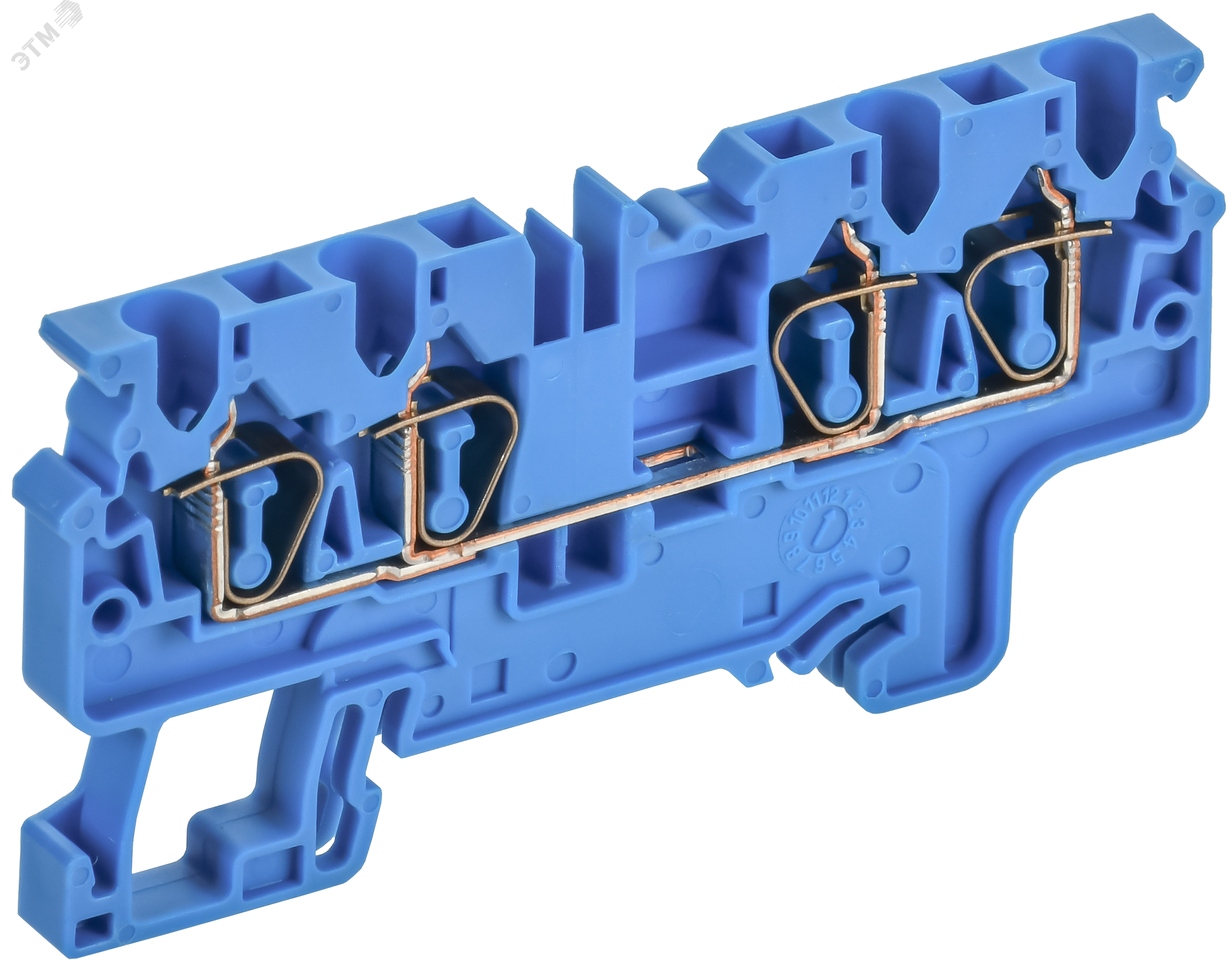 Изображение товара Пружинная клемма CX 2.5-4 BU 4 контакта IEK синяя для надежных соединений