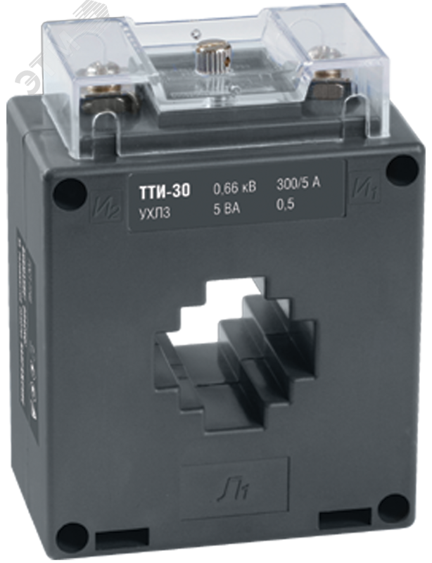 Изображение товара Трансформатор тока ТТИ-30 300/5А 5ВА класс 0,5 МПИ08 IEK (шт)