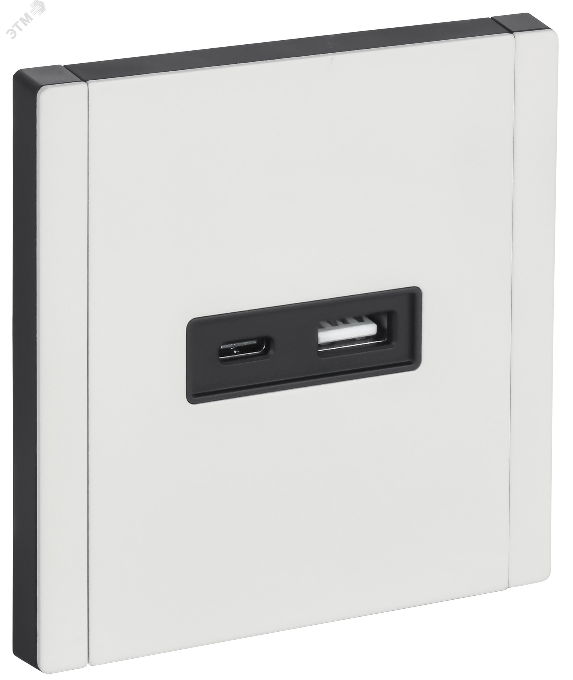 Изображение товара Розетка USB A+C с мощностью 3,1А FORTE&PIANO IEK FP250M металл белая