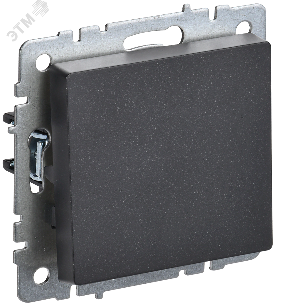 Изображение товара Одноклавишный выключатель BRITE IP20 черный 10А монтаж скрытый серия BRITE