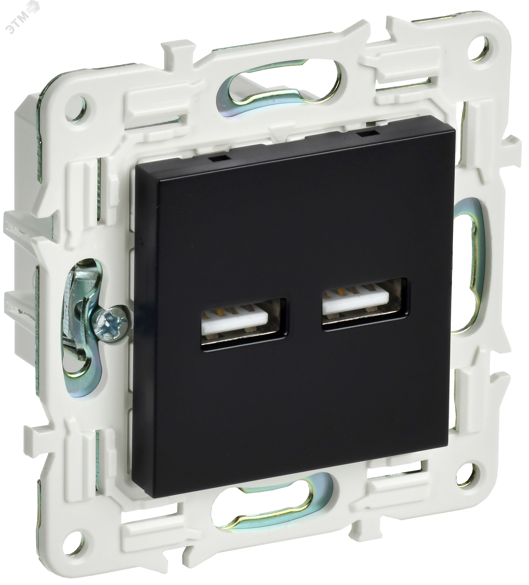 Изображение товара Розетка USB SKANDY SK-R15Bl черная, монтаж скрытый, IP20