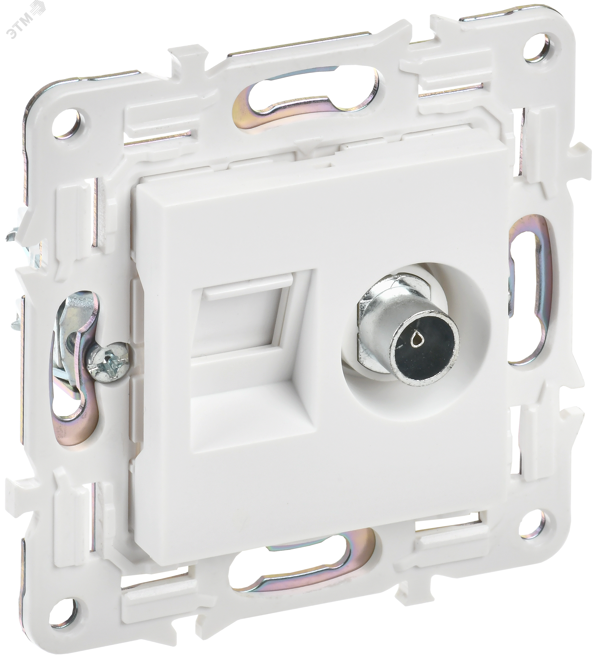 Изображение товара Разветвленная розетка TV+RJ45 SKANDY SK-A15W белая для домашнего и офисного использования