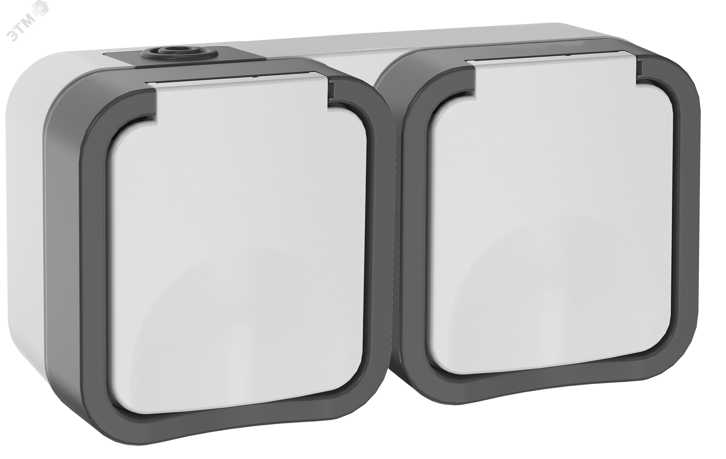 Изображение товара Розетка 2-местная горизонтальная TORS 16А IP55 белый