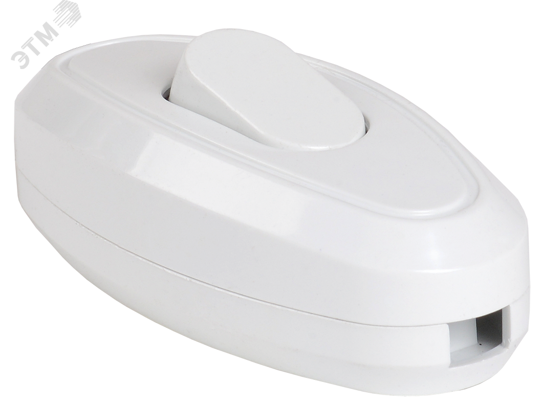 Изображение товара Выключатель одноклавишный разборный для бра ВБ-01Б белый IEK 220В 6А