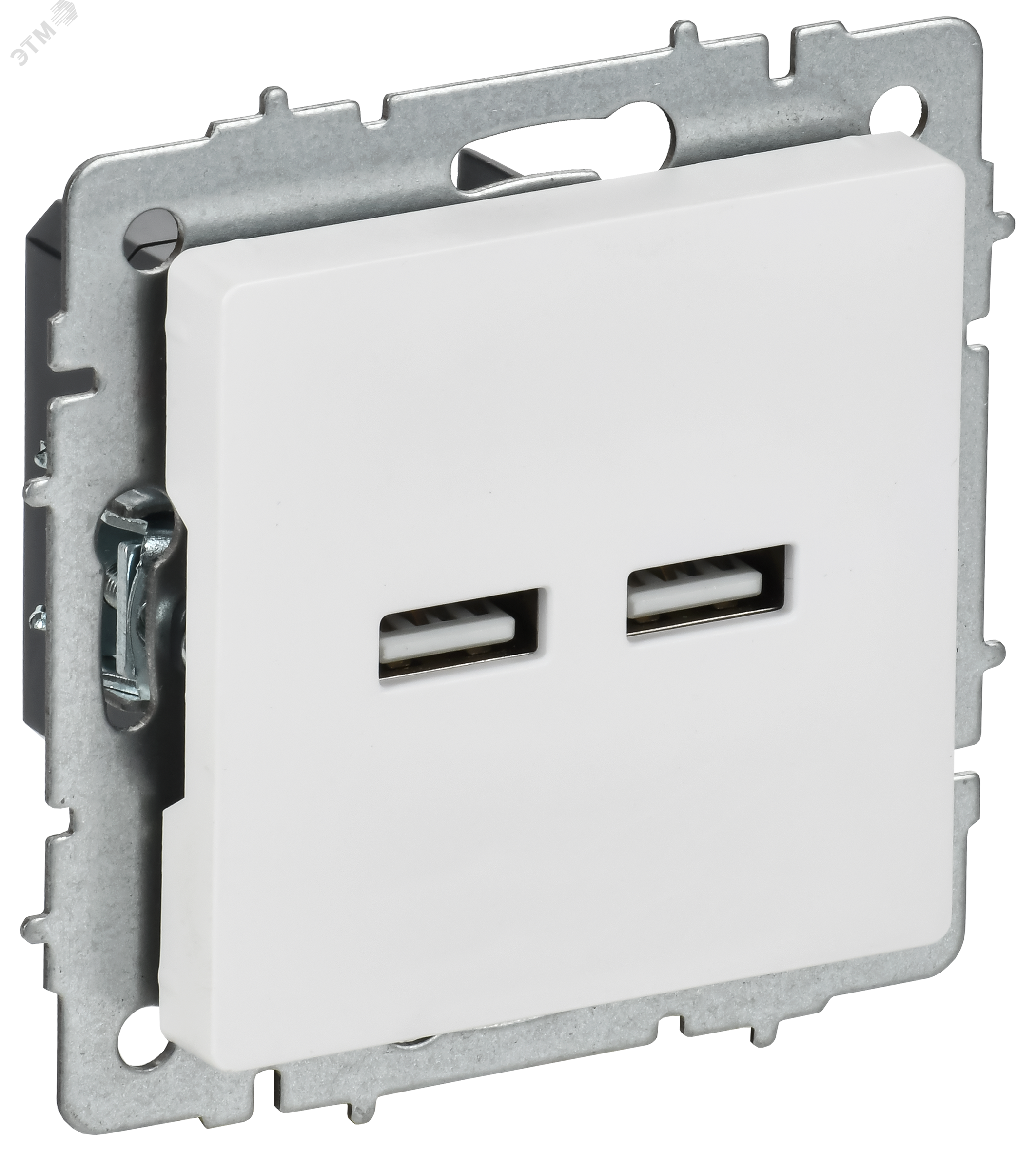 Изображение товара Розетка USB A+A серия BRITE IEK арктический белый