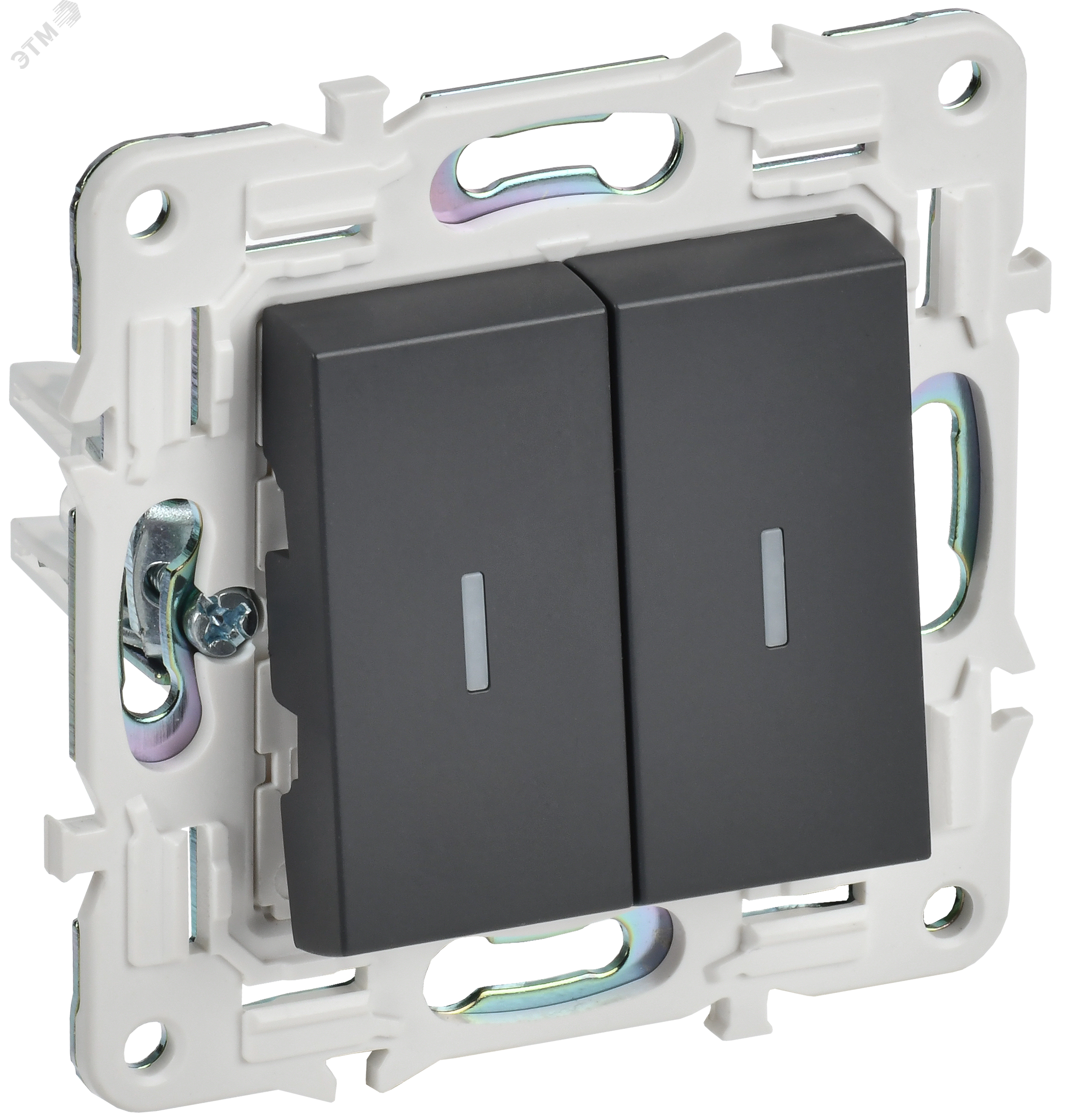 Изображение товара Выключатель 2-клавишный с индикацией SKANDY IP20 для жилых и коммерческих помещений