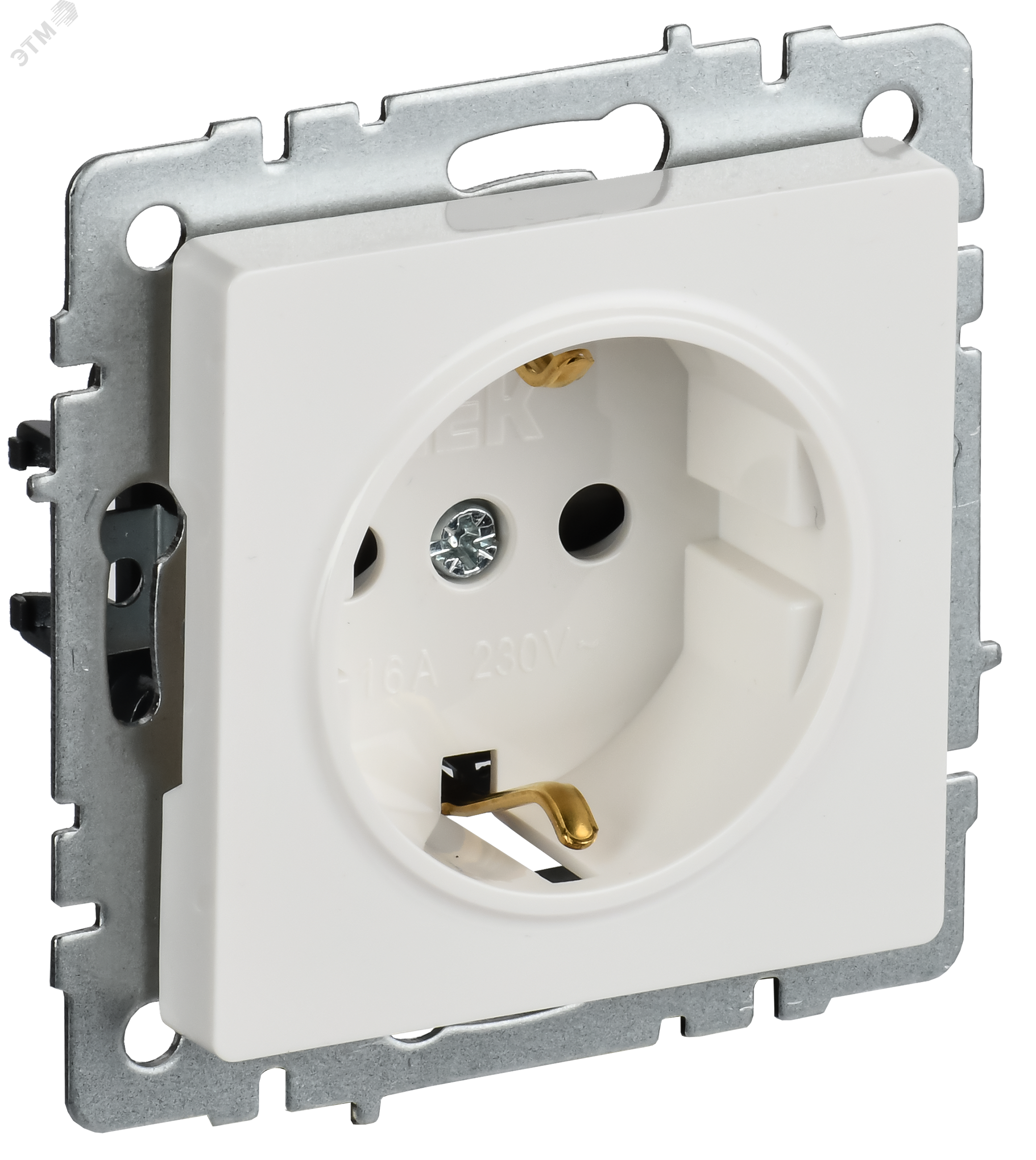 Изображение товара BRITE Розетка 1-местная с заземлением белая 16А