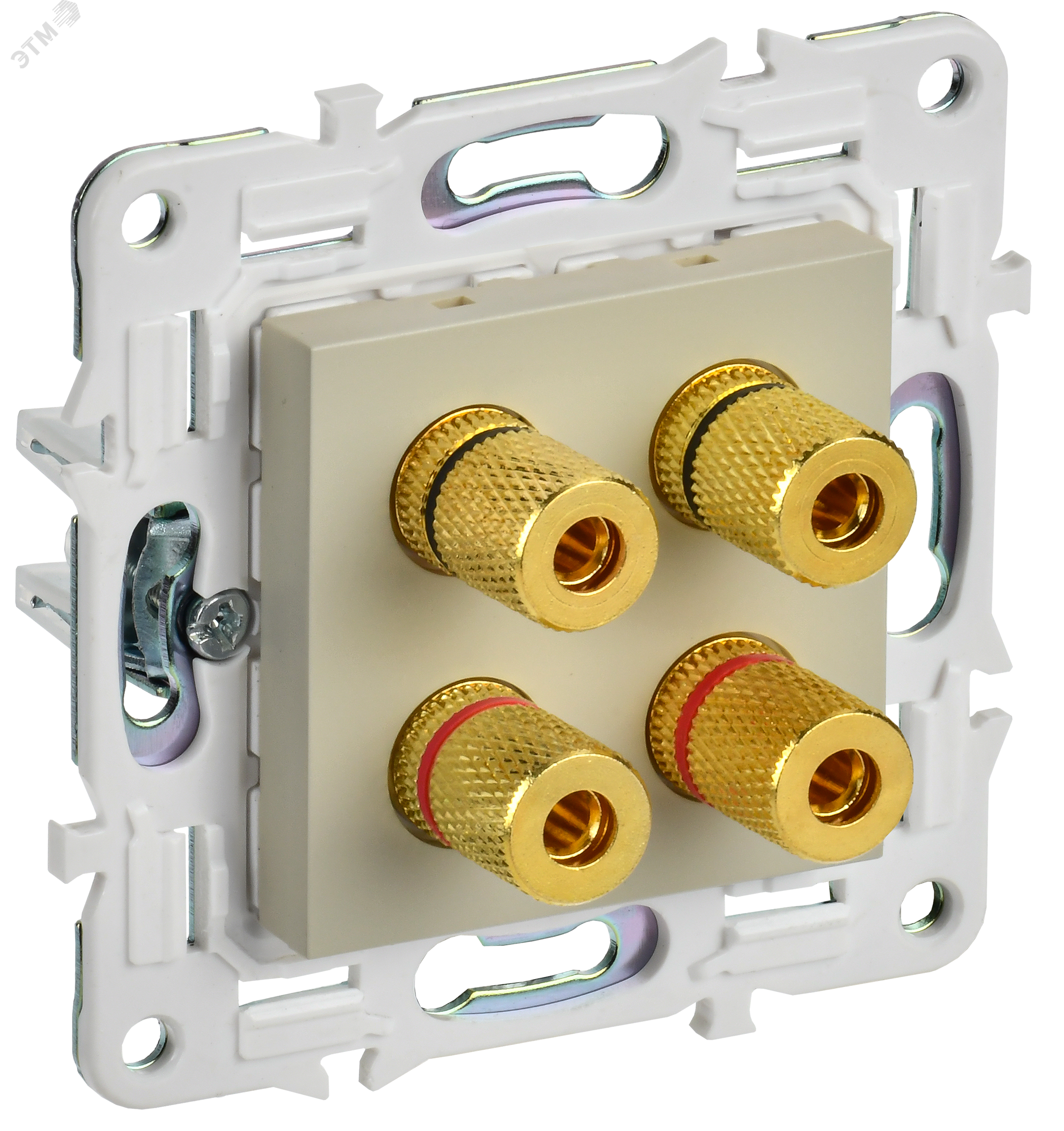 Изображение товара Аудиорозетка 4-местная SKANDY SK-A01B бежевый IEK