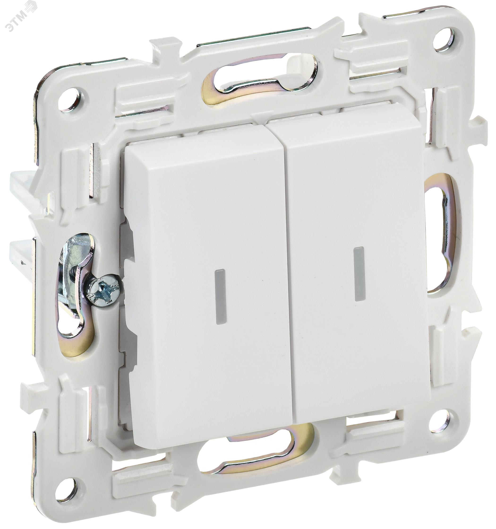 Изображение товара 2-клавишный выключатель SKANDY SK-V09W с подсветкой для жилых и коммерческих помещений