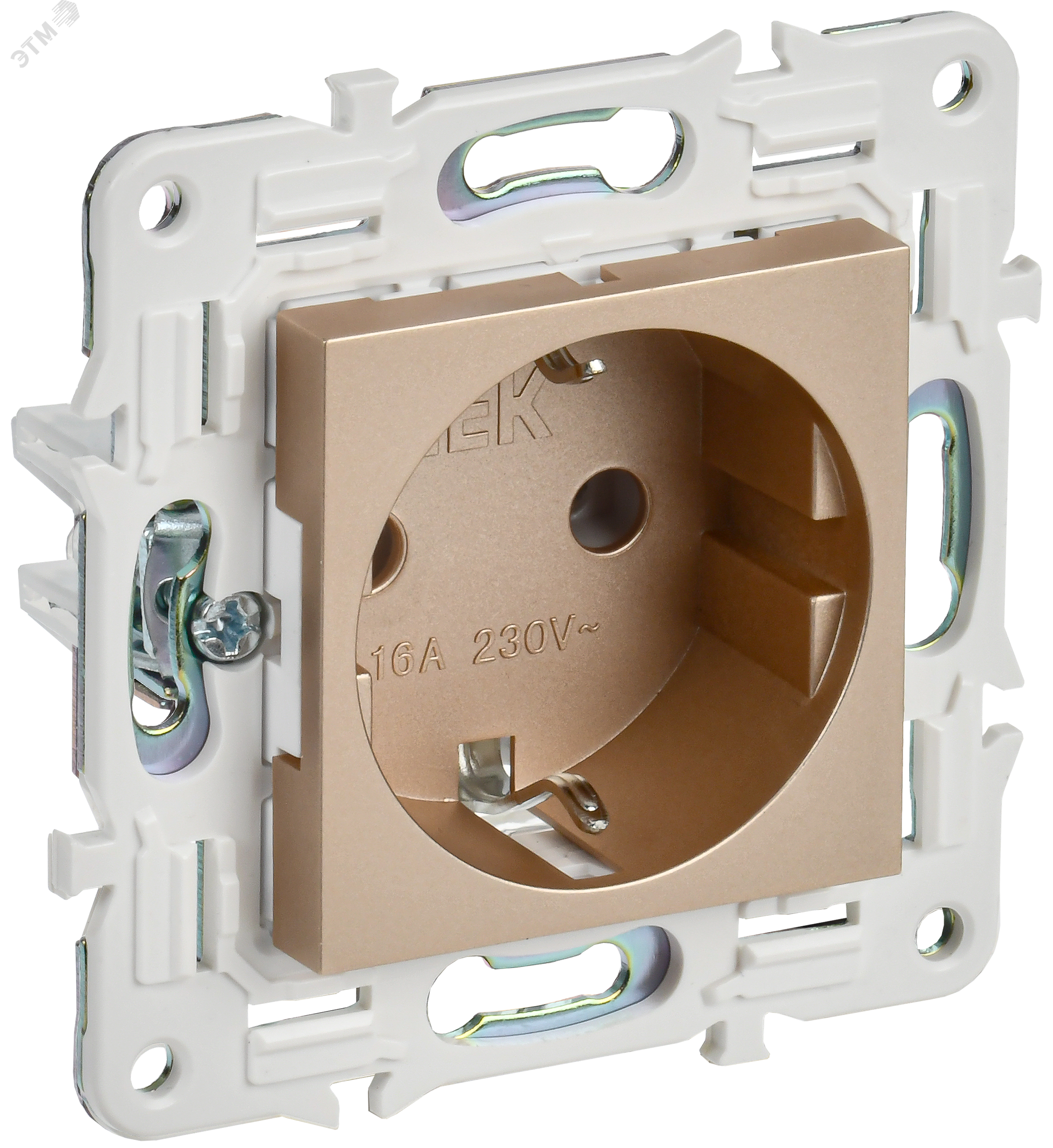 Изображение товара Розетка силовая IEK SK-R05Sa с заземлением IP44 16А бежевый