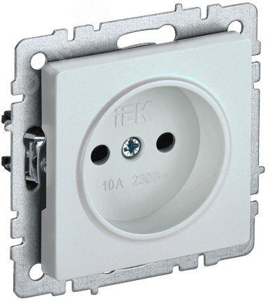 Изображение товара Розетка 1 пост без заземления BRITE 10А жемчуг IEK