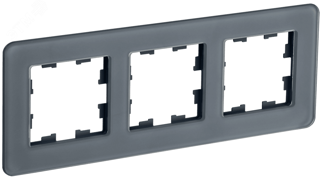 Изображение товара BRITE Рамка 3 поста РУ-3-2-Бр стекло графит RE IEK (шт)