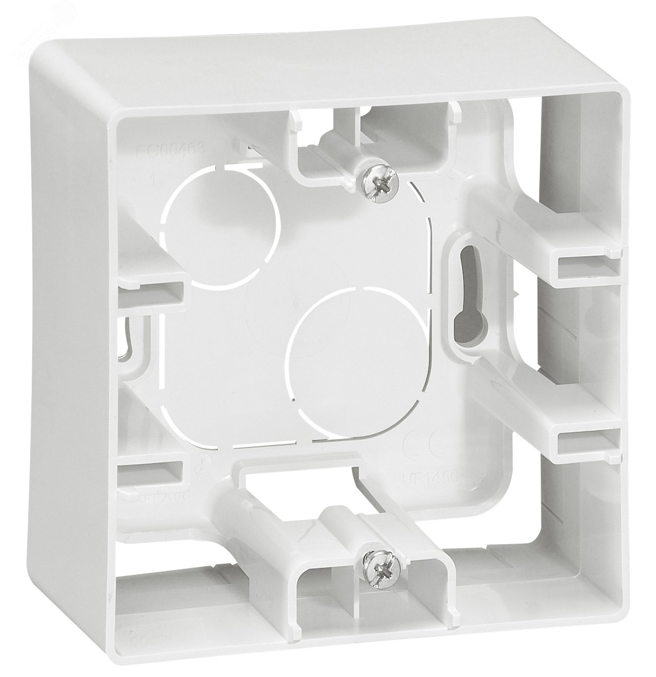 Изображение товара Коробка для наружного монтажа 1-местная ETIKA белая пластиковая IP2X