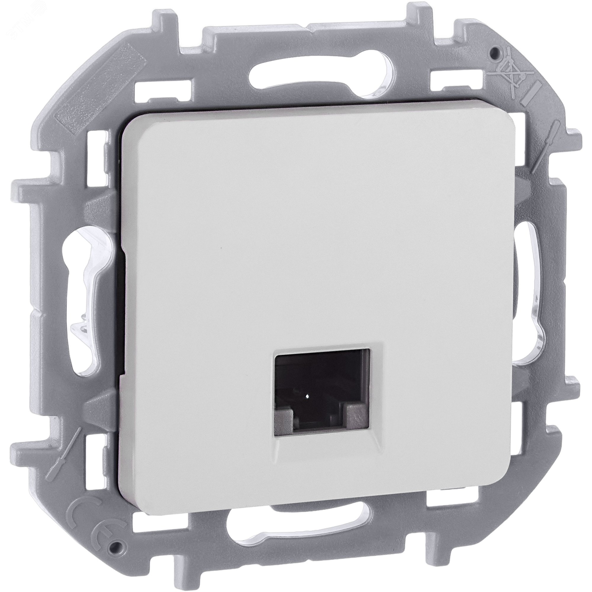 Изображение товара Розетка компьютерная RJ45 категория 5е UTP Inspiria белая для скрытого монтажа