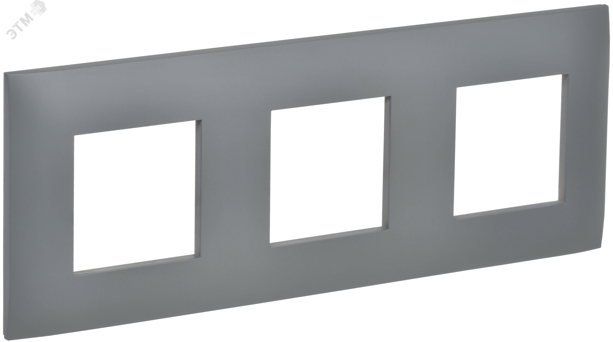 Изображение товара Рамка 3-местная SKANDY серый IEK для электроустановки