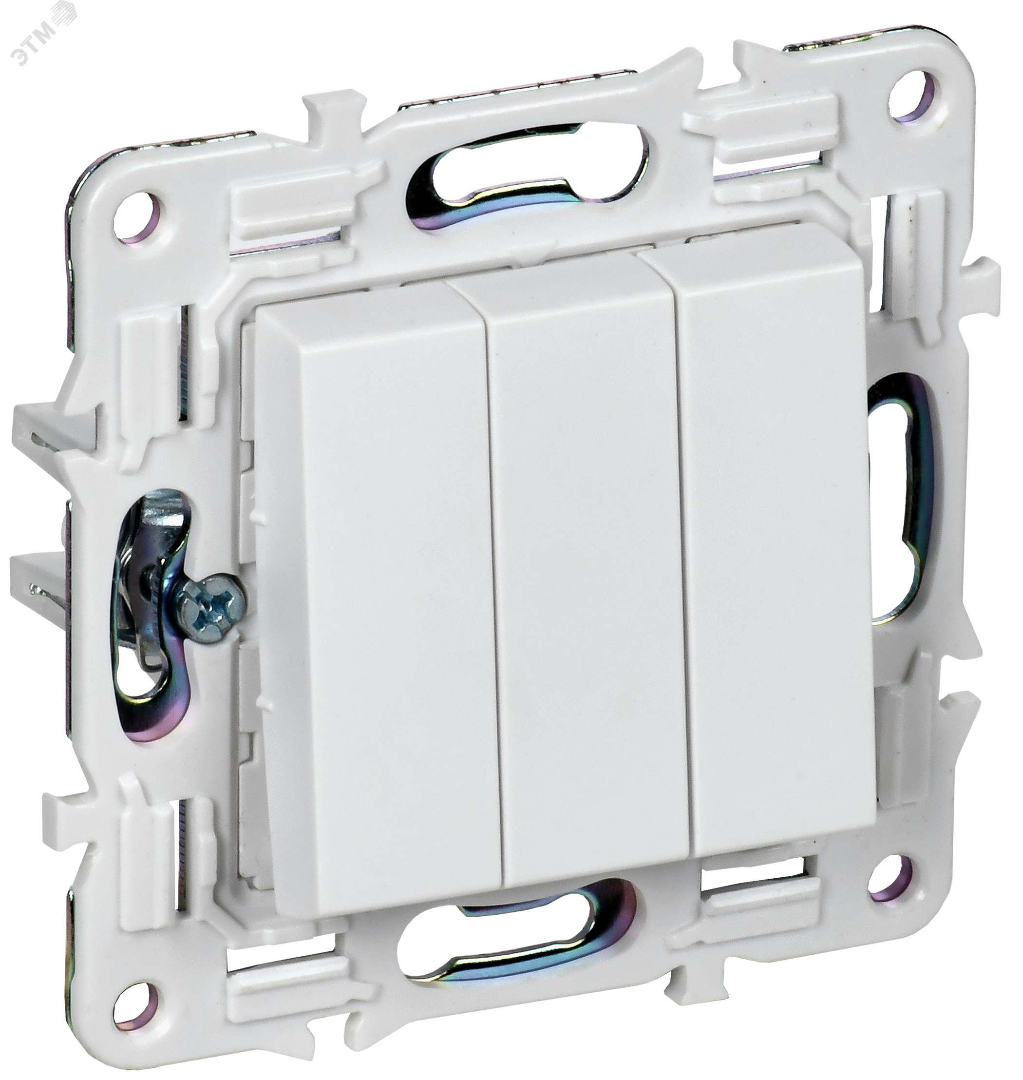 Изображение товара Выключатель 3-клавишный SKANDY SK-V11W с подсветкой 220 В белый