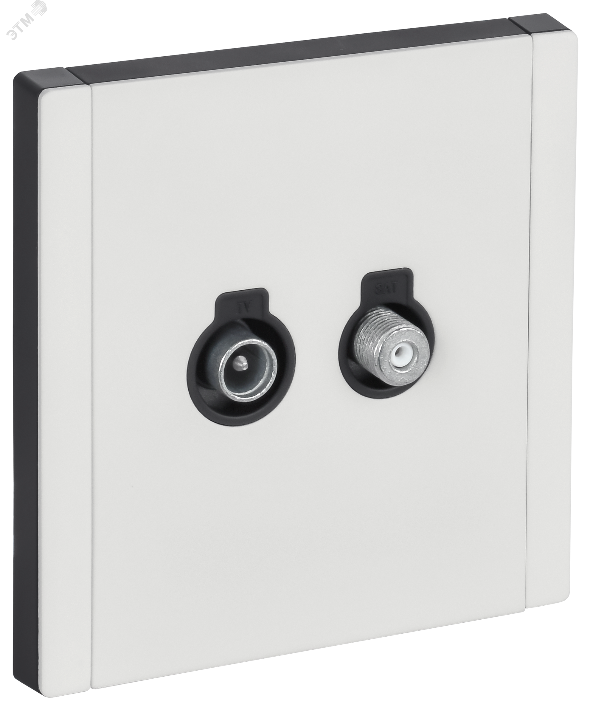 Изображение товара Розетка двойная TV+SAT из металла FORTE&PIANO FP238M белый IEK