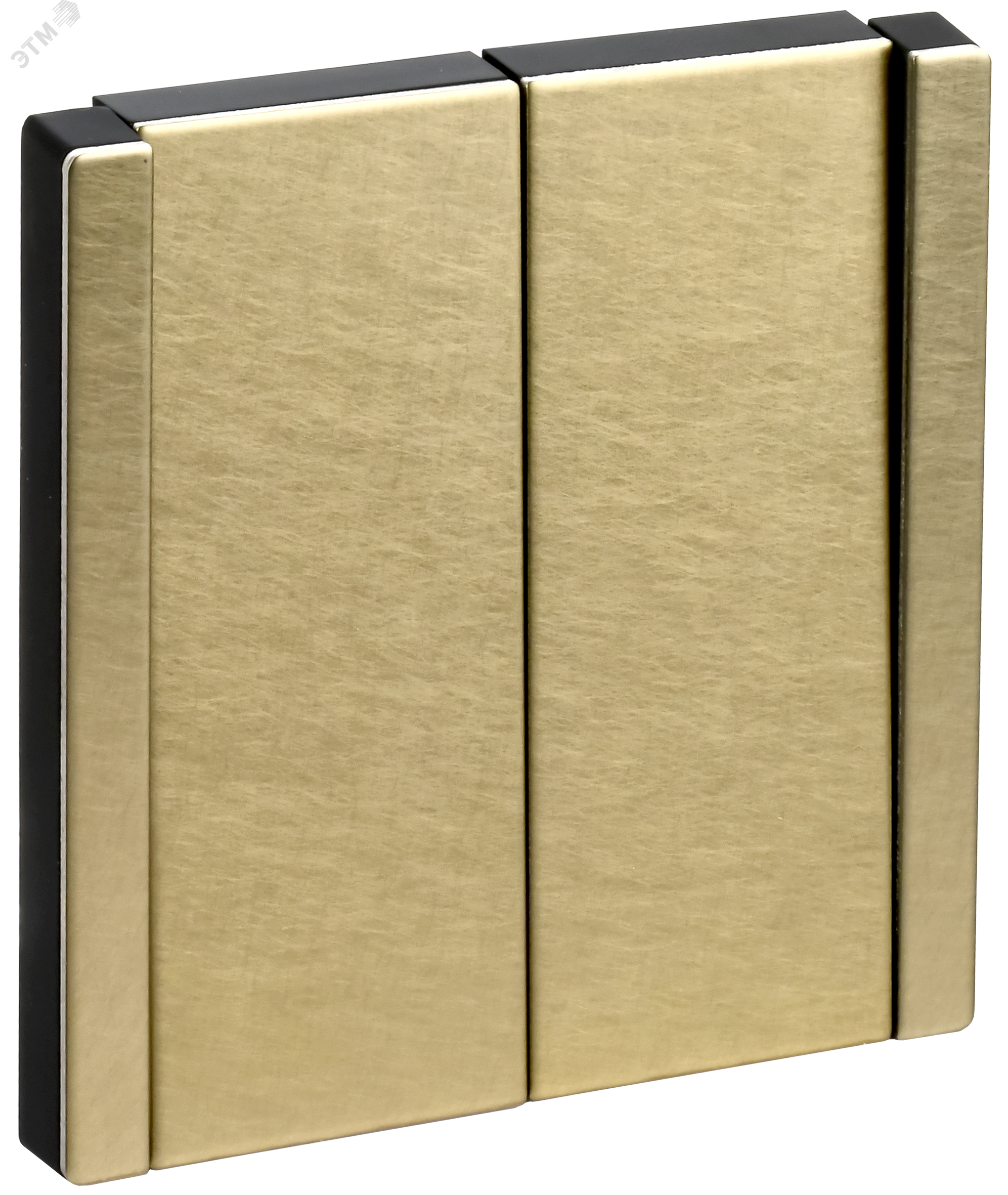 Изображение товара Выключатель 2-клавишный перекрестный FORTE&PIANO FP609M металл шампань IEK