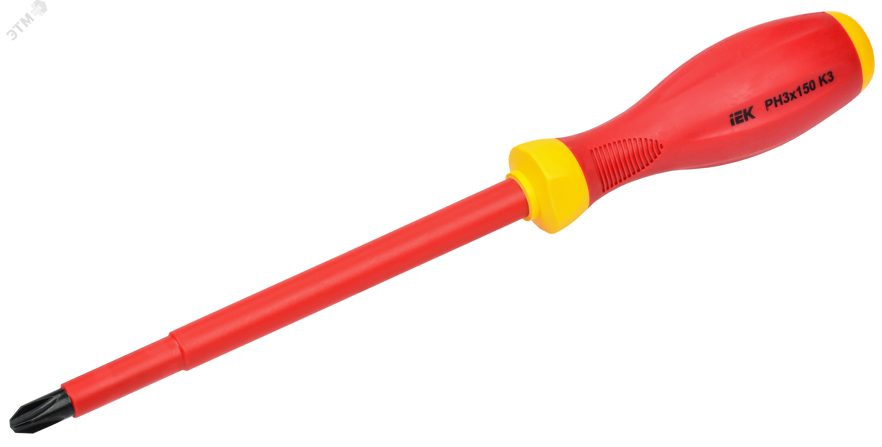 Изображение товара Диэлектрическая крестообразная отвертка PH3х150 ARMA2L IEK безопасный инструмент