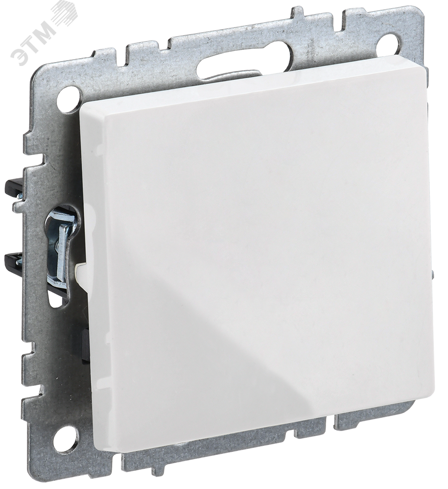 Изображение товара Выключатель одноклавишный 10А белый серия BRITE IEK