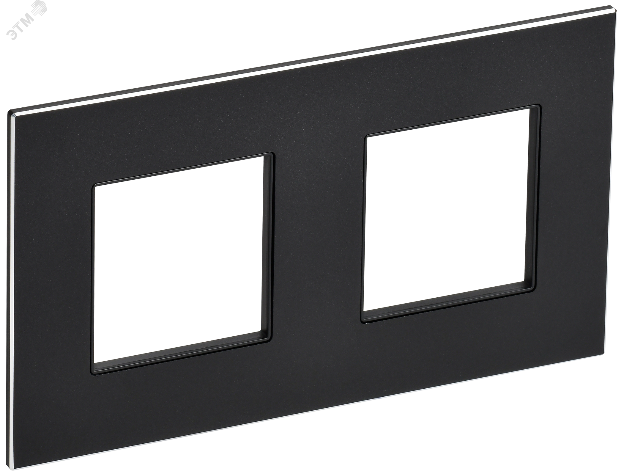 Изображение товара SKANDY Рамка 2-местная SK-F32Bl металл черный IEK (шт)