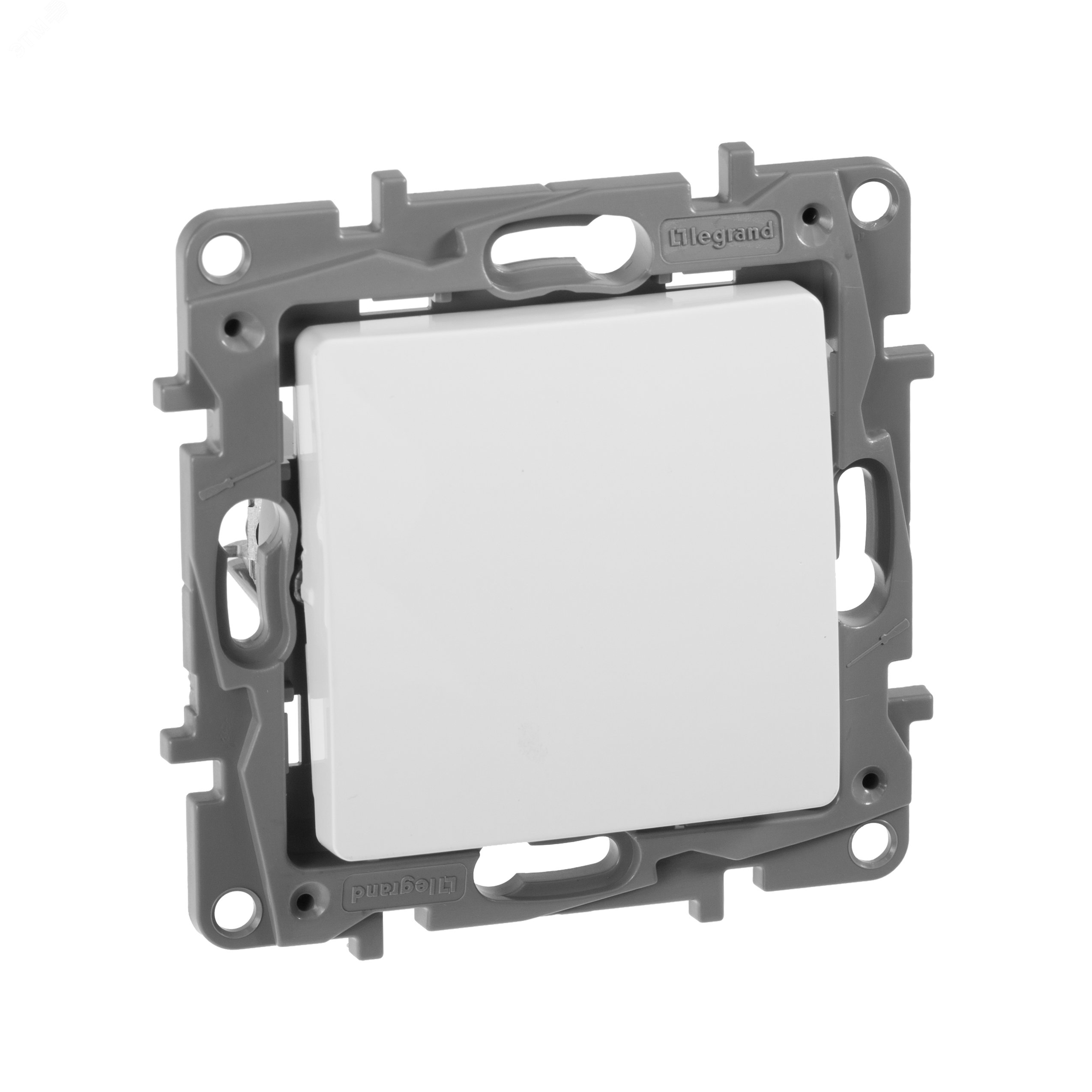 Изображение товара Выключатель 1-клавишный проходной 10А ETIKA белый