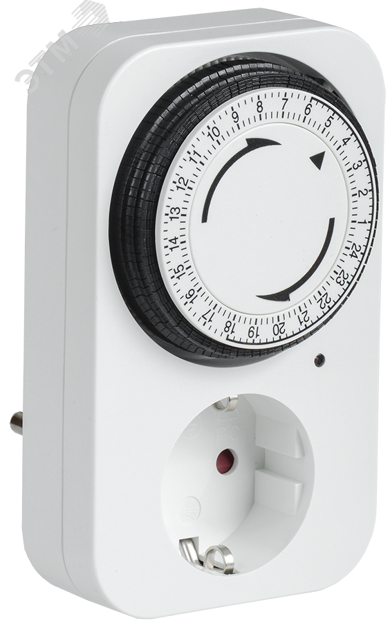Изображение товара Розетка-таймер механический IEK РТМ-2 15мин-24ч IP20